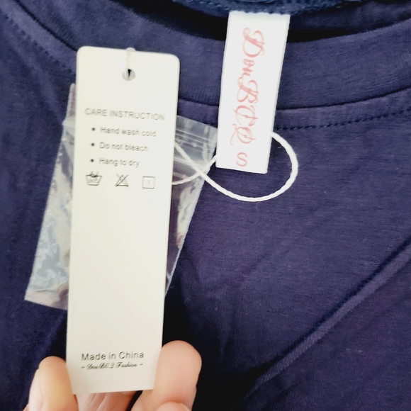 Nwt DouBCQ Womens Short Sleeve Tops Crewneck Tshirt Bodysuit Jumpsuit - Picture 4 of 9